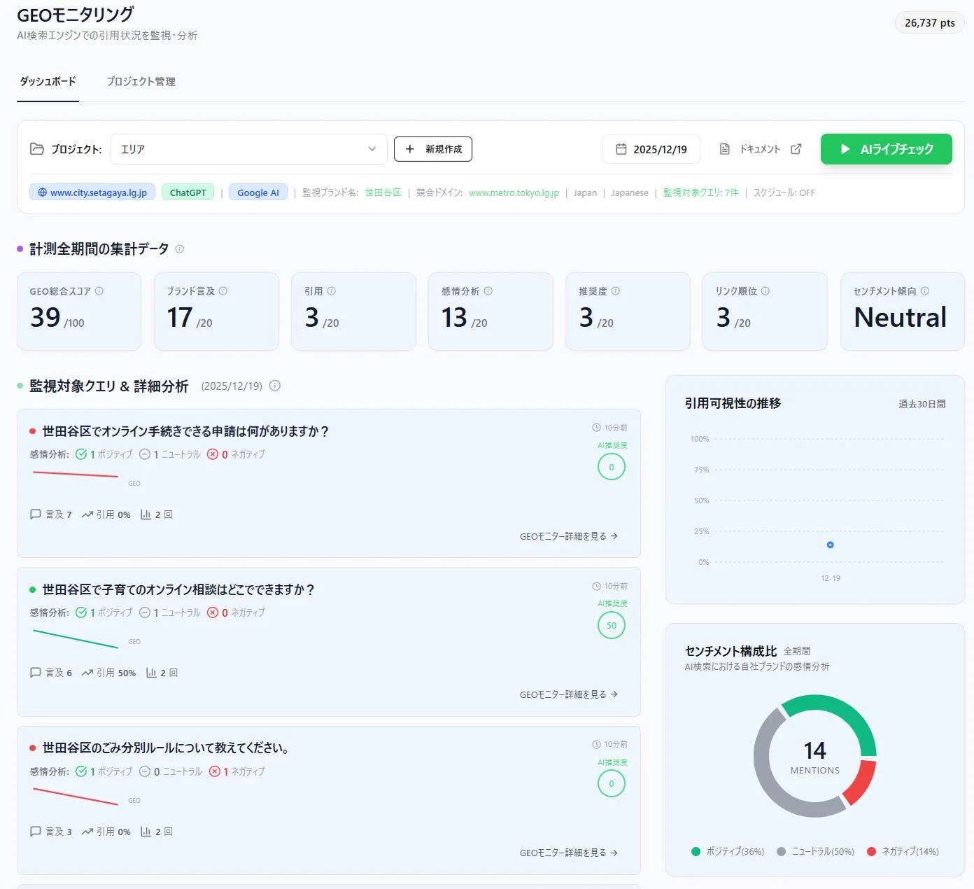 GEOモニタリング画面イメージ