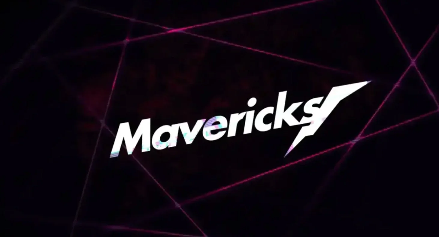 Mavericksロゴとグリッチエフェクト