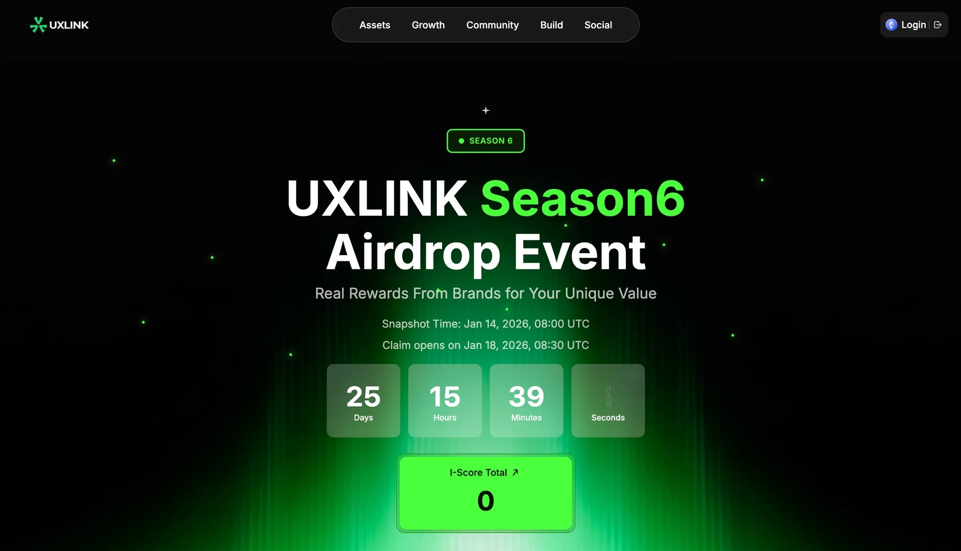UXLINK Season 6エアドロップイベントの告知