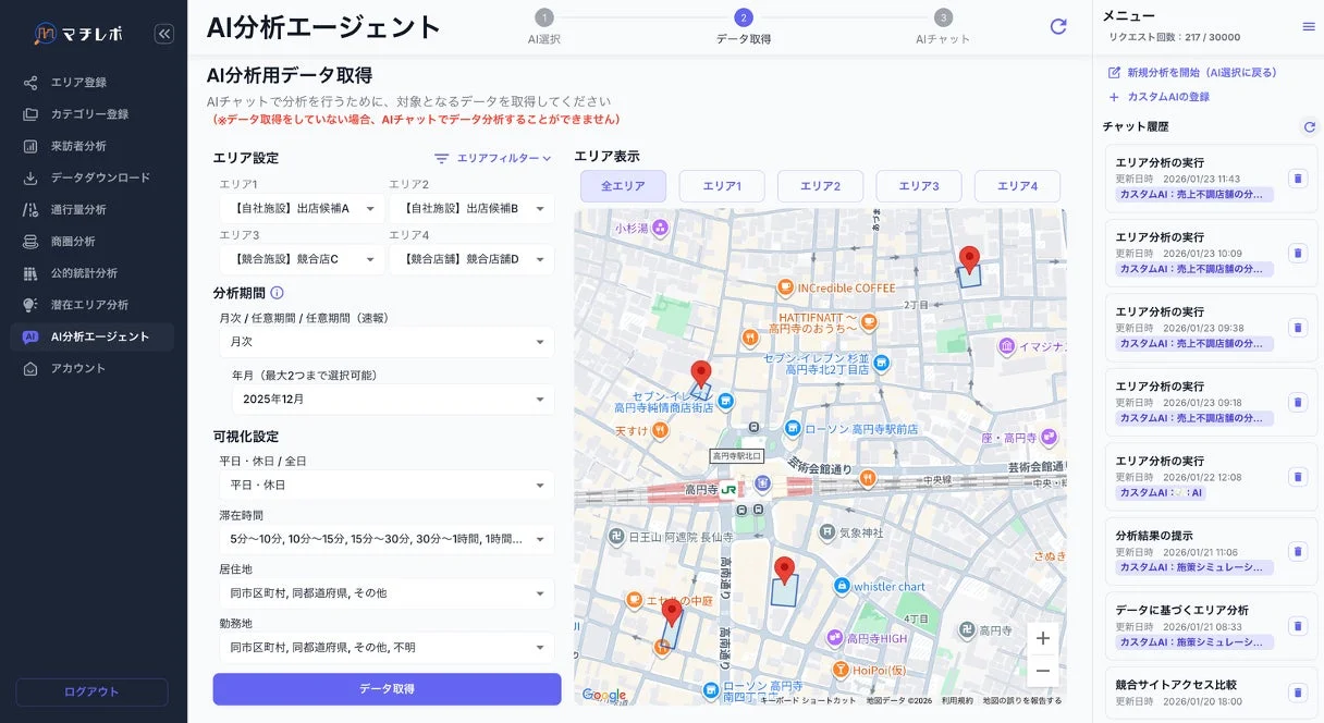 データ取得画面