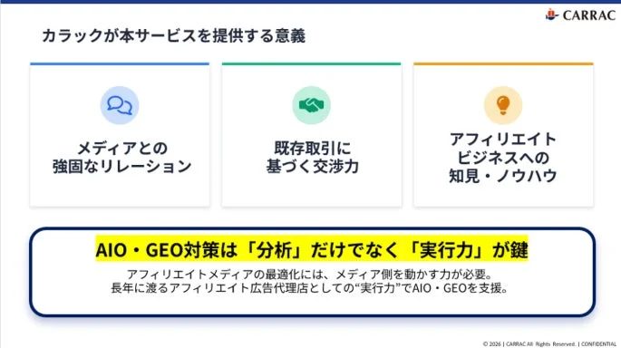 CARRACが本サービスを提供する意義