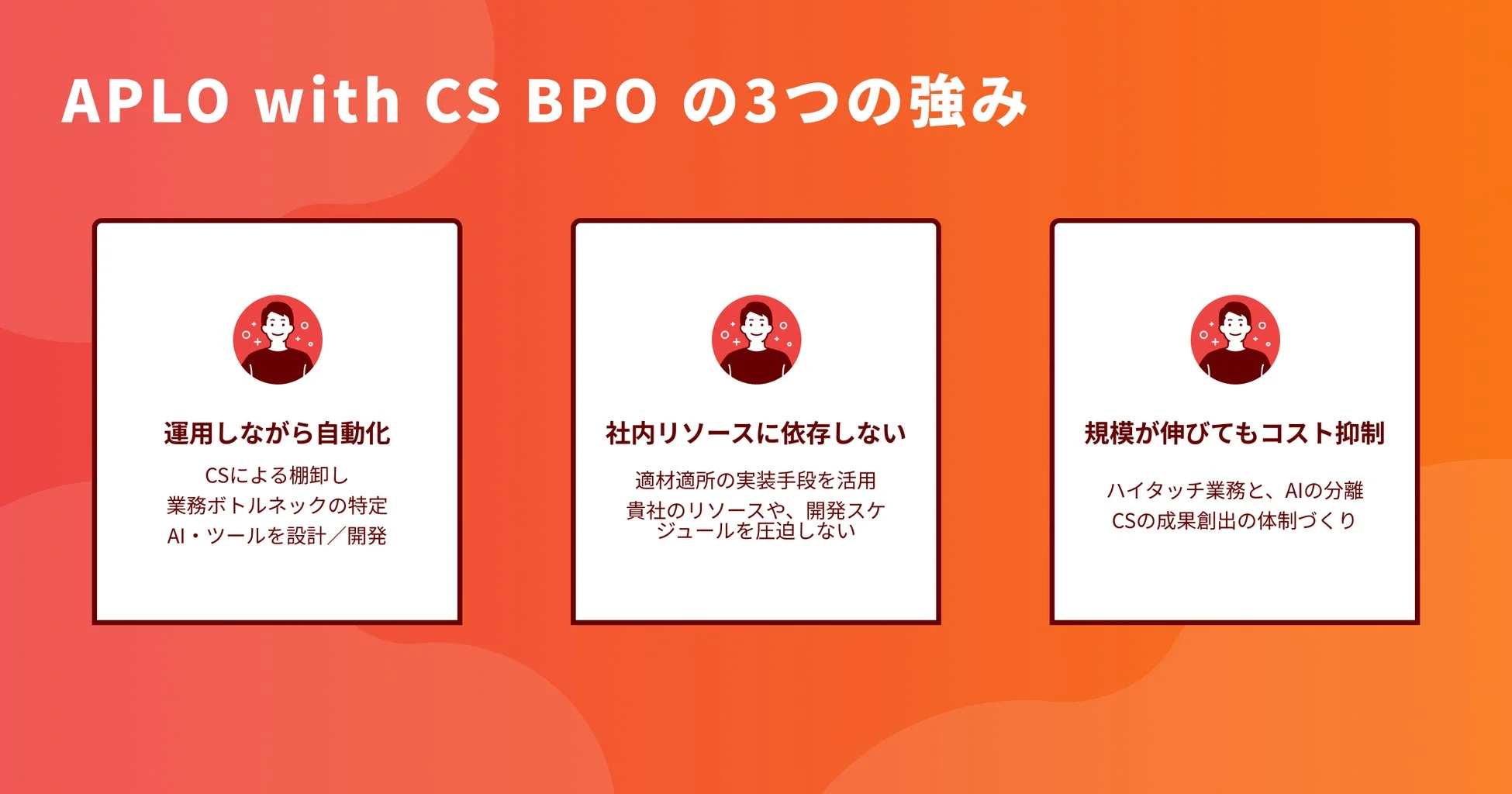 APLO with CS BPOの3つの強み