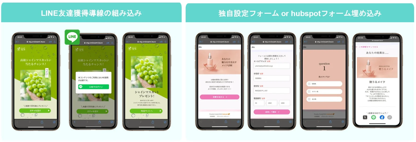 LINE連携とフォーム入力でリード獲得を促進するマーケティング施策の例