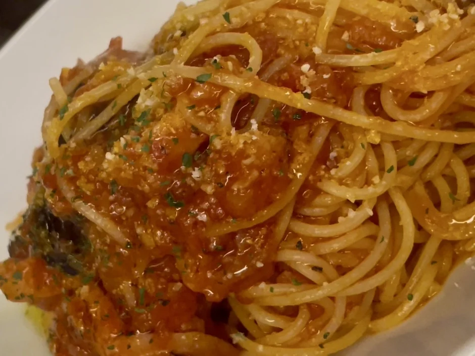 美味しそうなトマトソーススパゲッティ