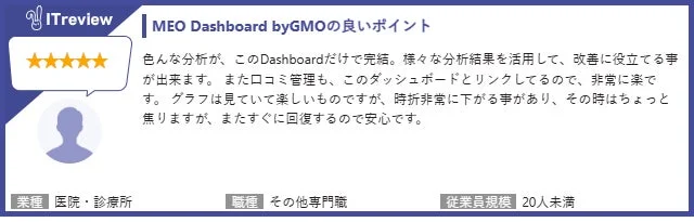 MEO Dashboard byGMOの良いポイント