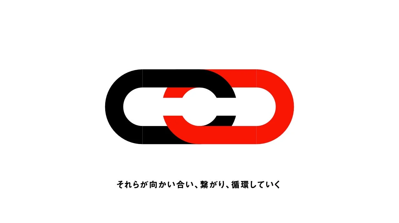 連結し循環するC字ロゴ