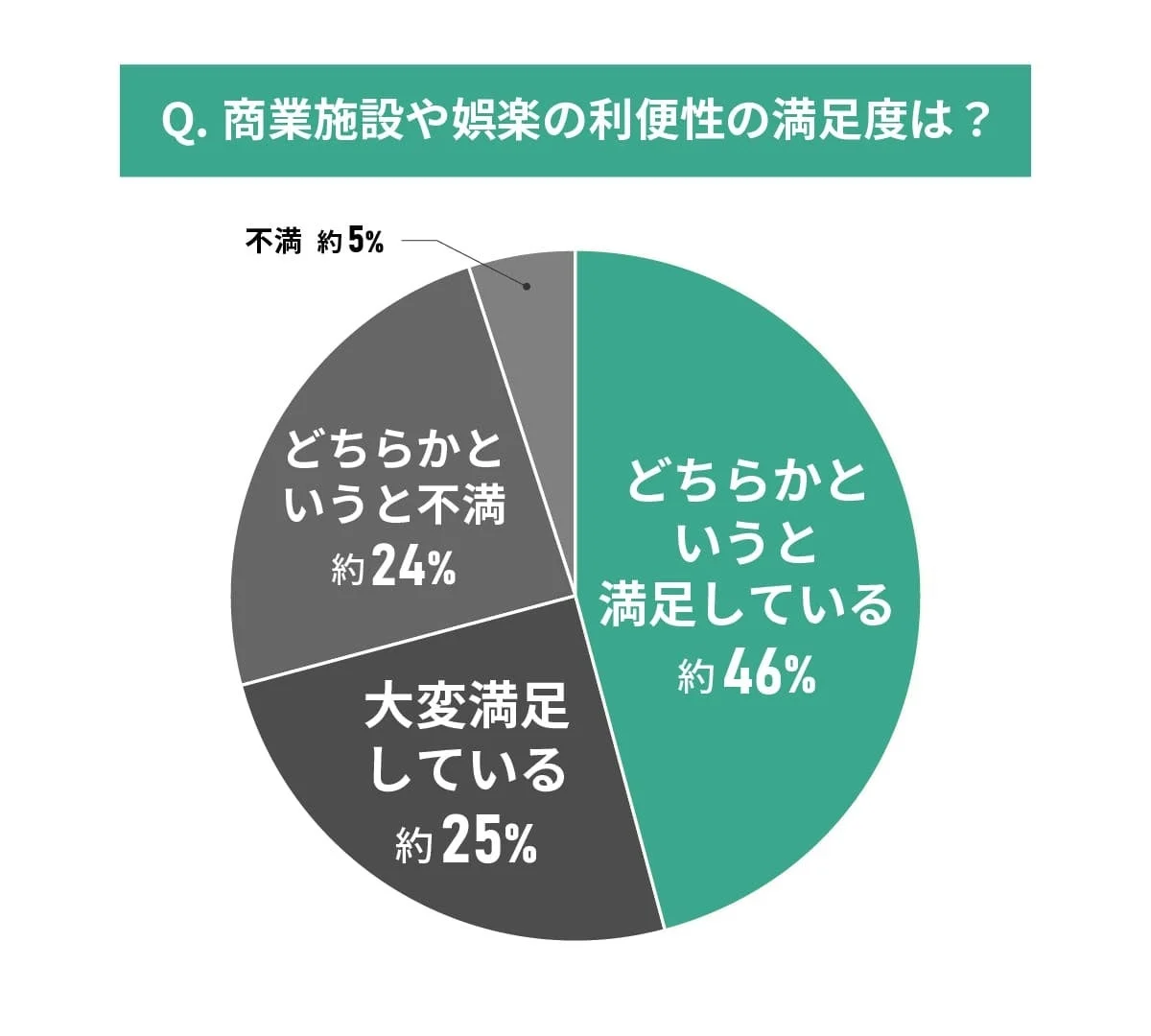 商業施設・娯楽の利便性の満足度