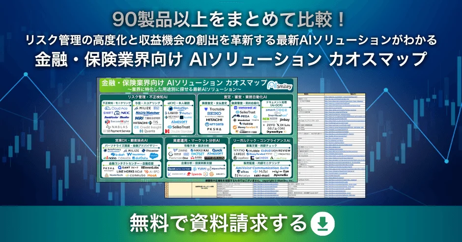 金融・保険業界向けAIソリューションカオスマップの概要