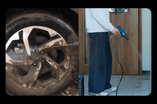 車のホイール洗浄