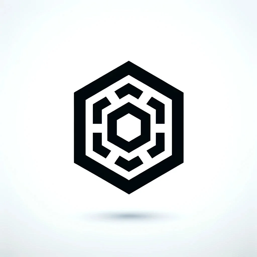 幾何学模様のロゴ