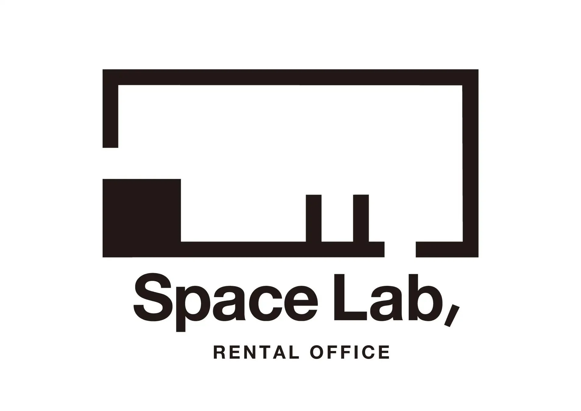 Space Lab, RENTAL OFFICEのロゴと間取り図