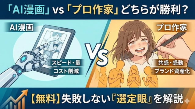 【無料資料公開】「AI漫画」vs「プロ作家」どちらを選ぶべき？成果を分ける“決定的な違い”を徹底解説！