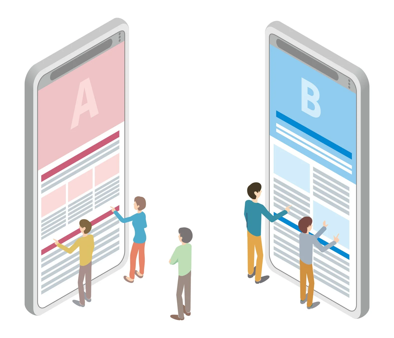 A/Bテストの比較イメージ