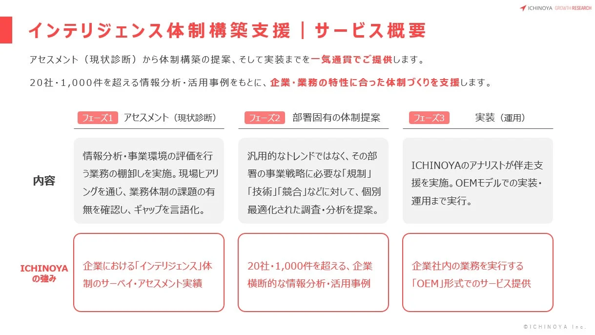 インテリジェンス体制構築支援サービス概要