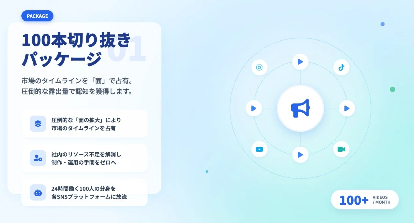 100本切り抜きパッケージ