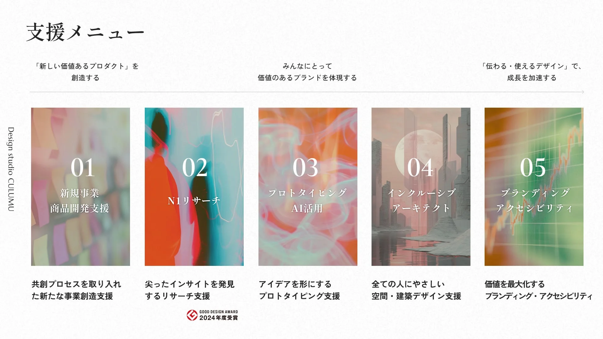 CULUMUの支援メニュー紹介画像