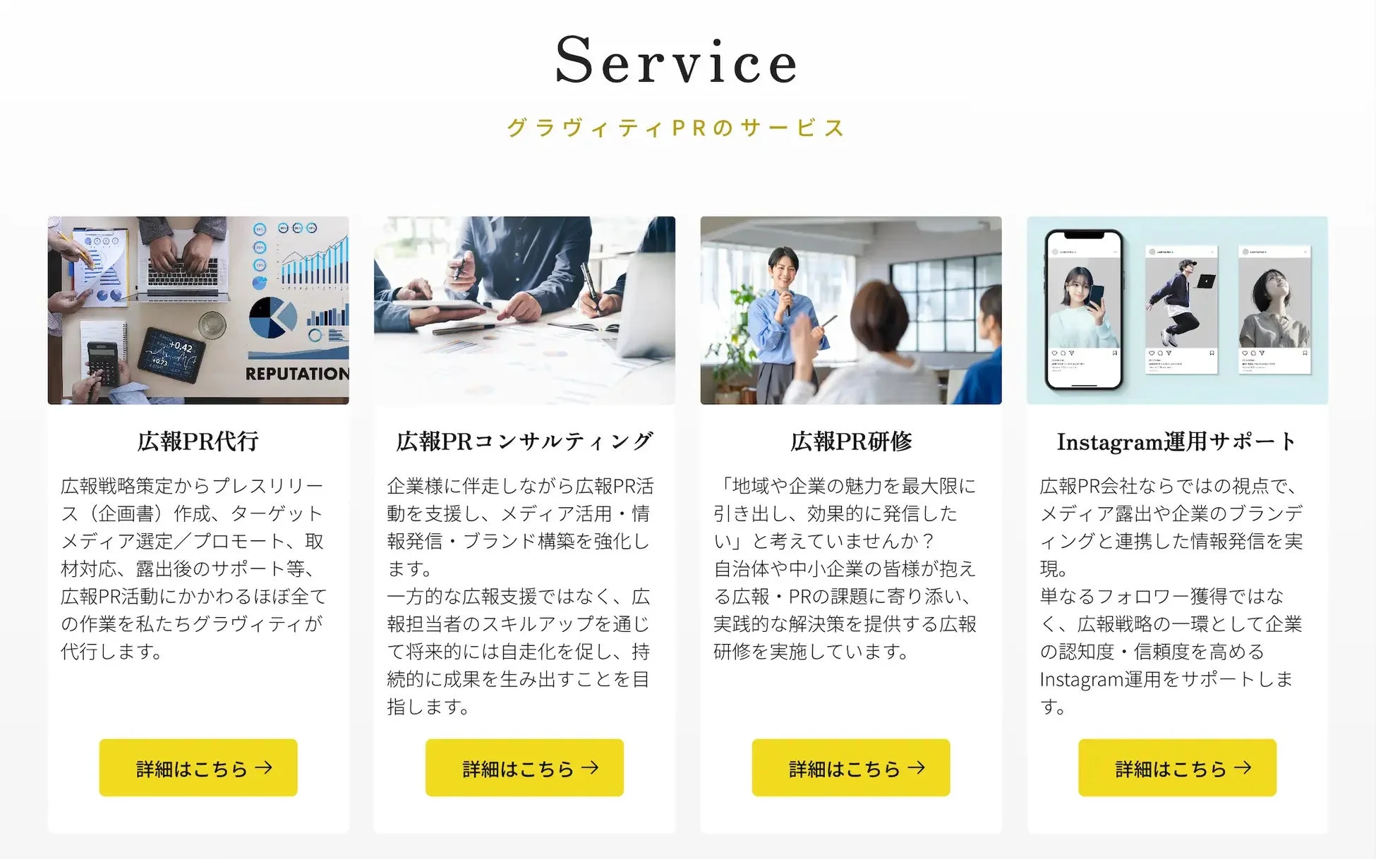 グラヴィティPRのサービス概要