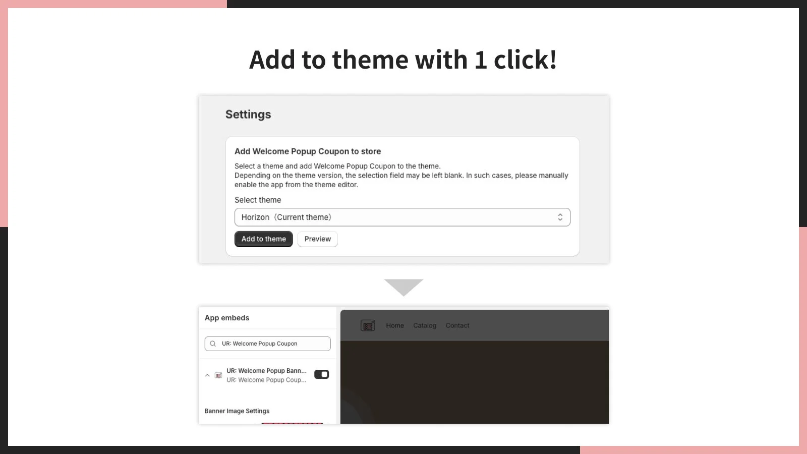 1クリックでテーマに追加できる