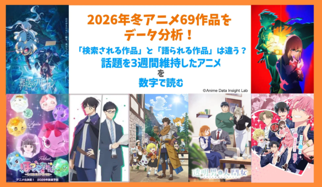 2026年冬アニメ、視聴者の心を掴むのは『検索』か『熱量』か？3週間データで読み解くヒットの法則