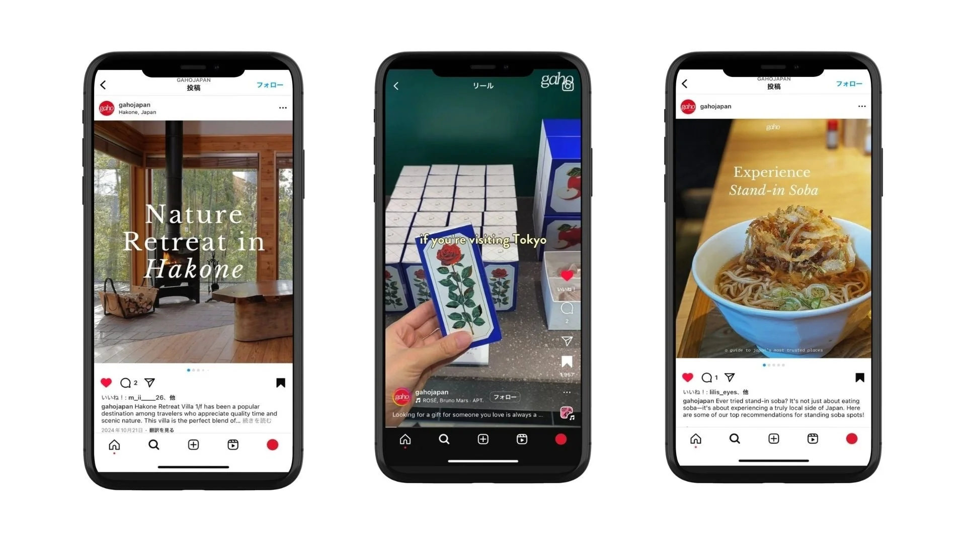 gaho JAPANのInstagram投稿の様子
