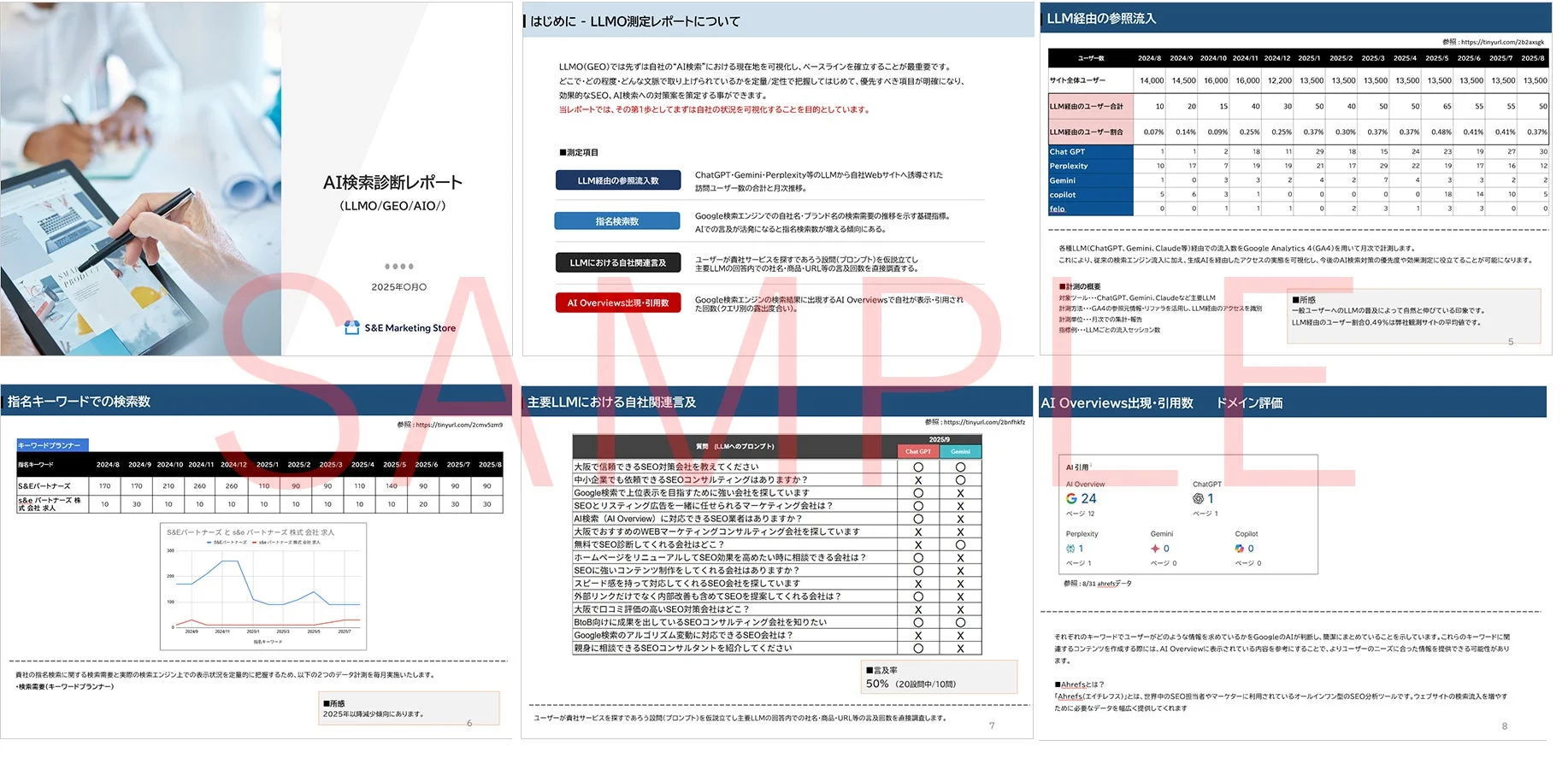 診断レポートの調査項目