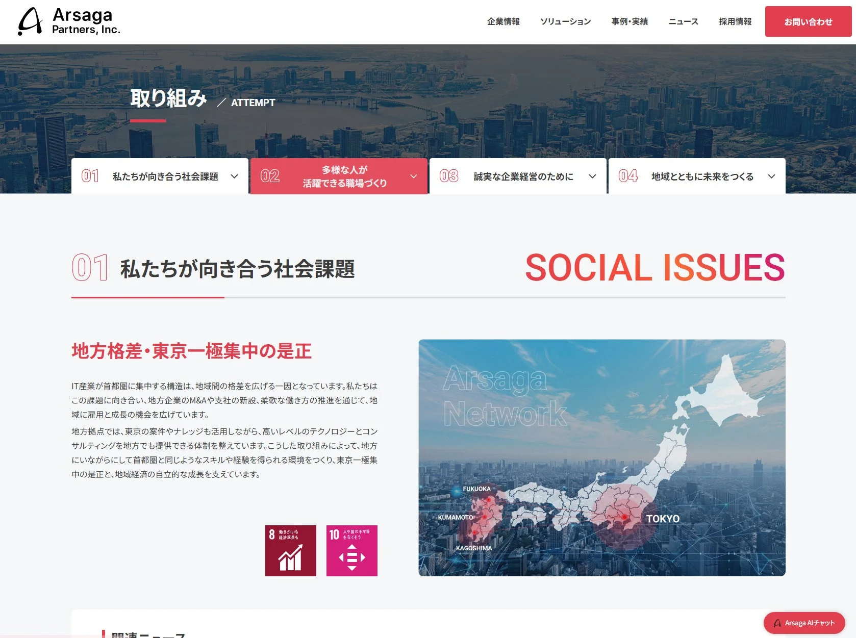 サステナビリティページ