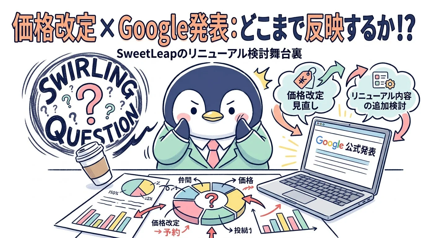 価格改定とGoogle発表のリニューアル検討