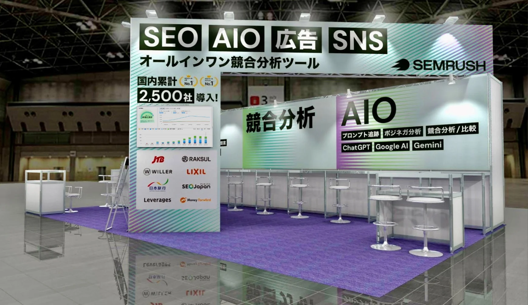 SEMRUSHの展示ブース