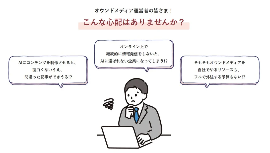 オウンドメディア運営者の悩み