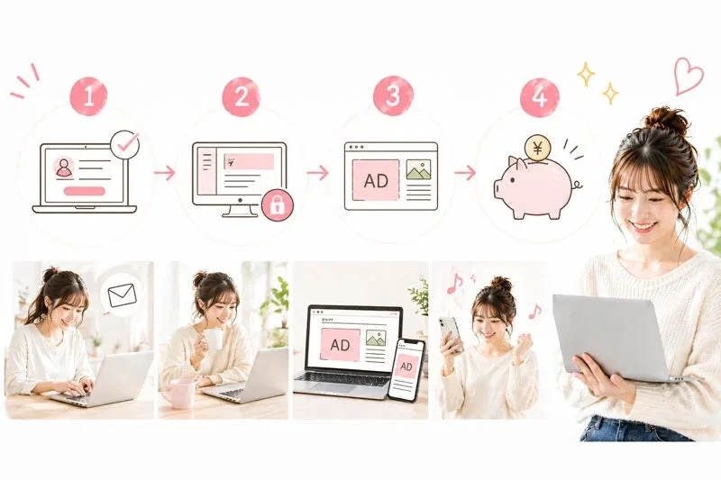 アフィリエイト開始の4ステップ