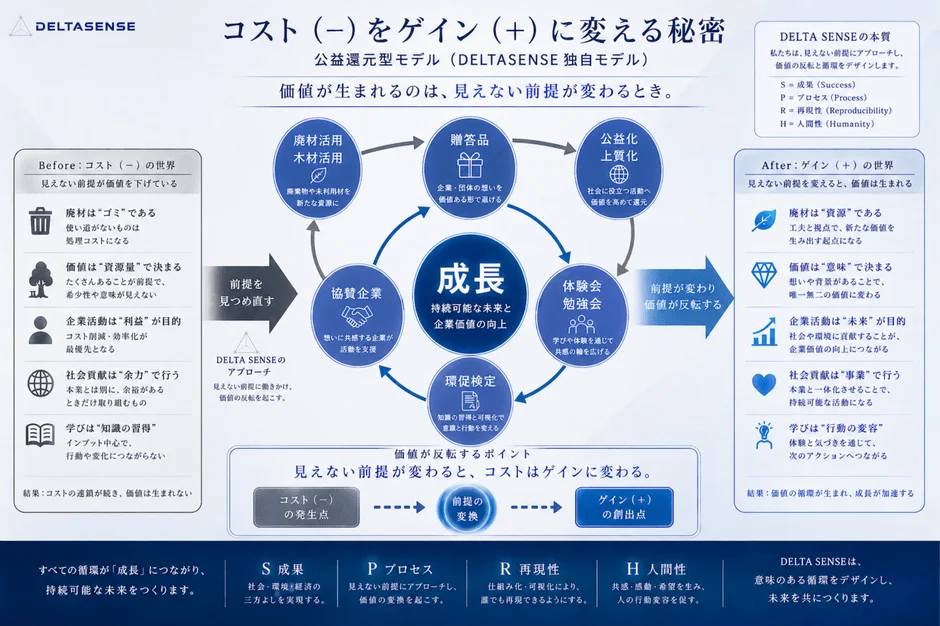 公益還元型モデルの解説図