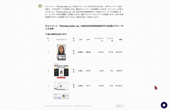 広告PDCAを対話で完結！OmnekyがAI広告アシスタント「Chat With Data」を正式リリース