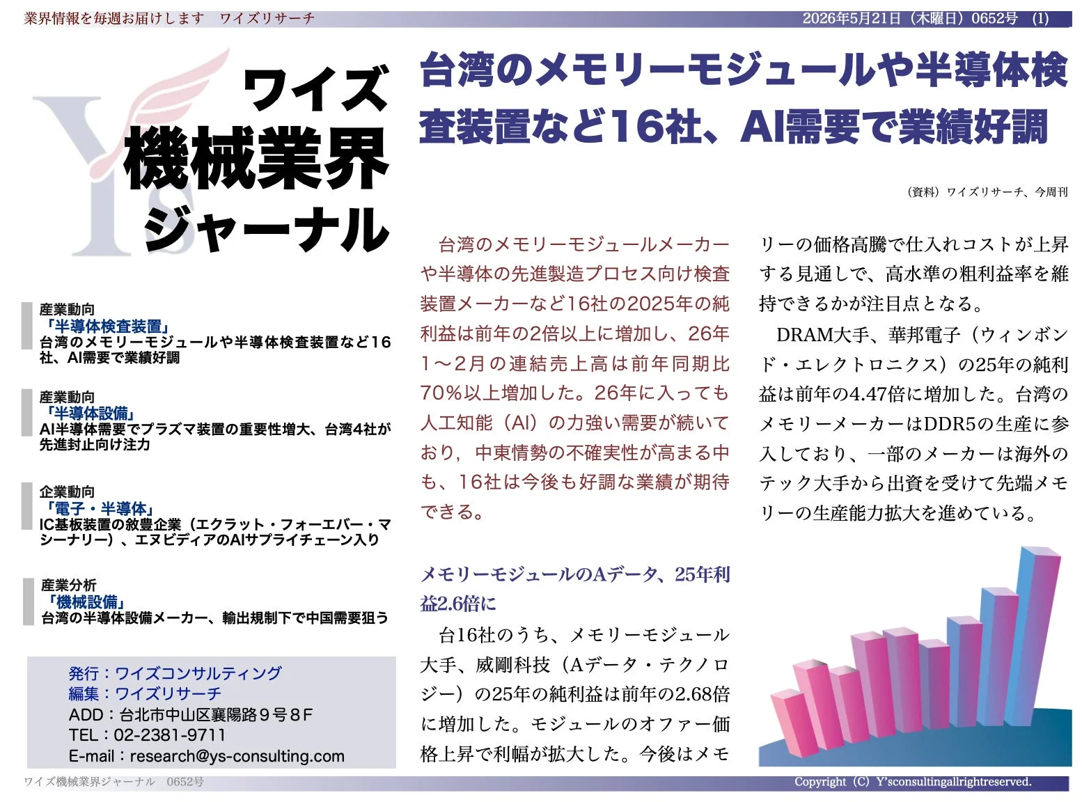 台湾のメモリーモジュールや半導体検査装置など16社、AI需要で業績好調