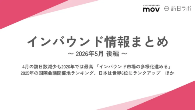2026年5月最新！インバウンド市場の動向と日本の国際競争力：訪日ラボがデータ分析レポートを公開！🚀