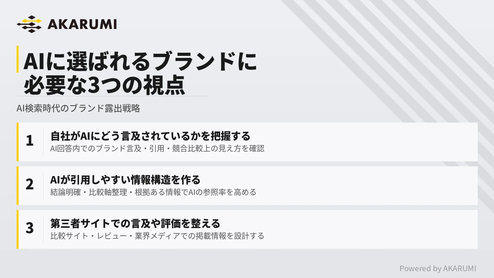 AI検索時代に重要になる3つの視点
