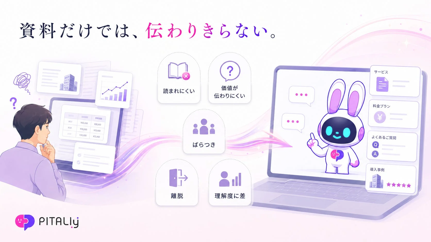 資料だけでは伝わりきらない課題