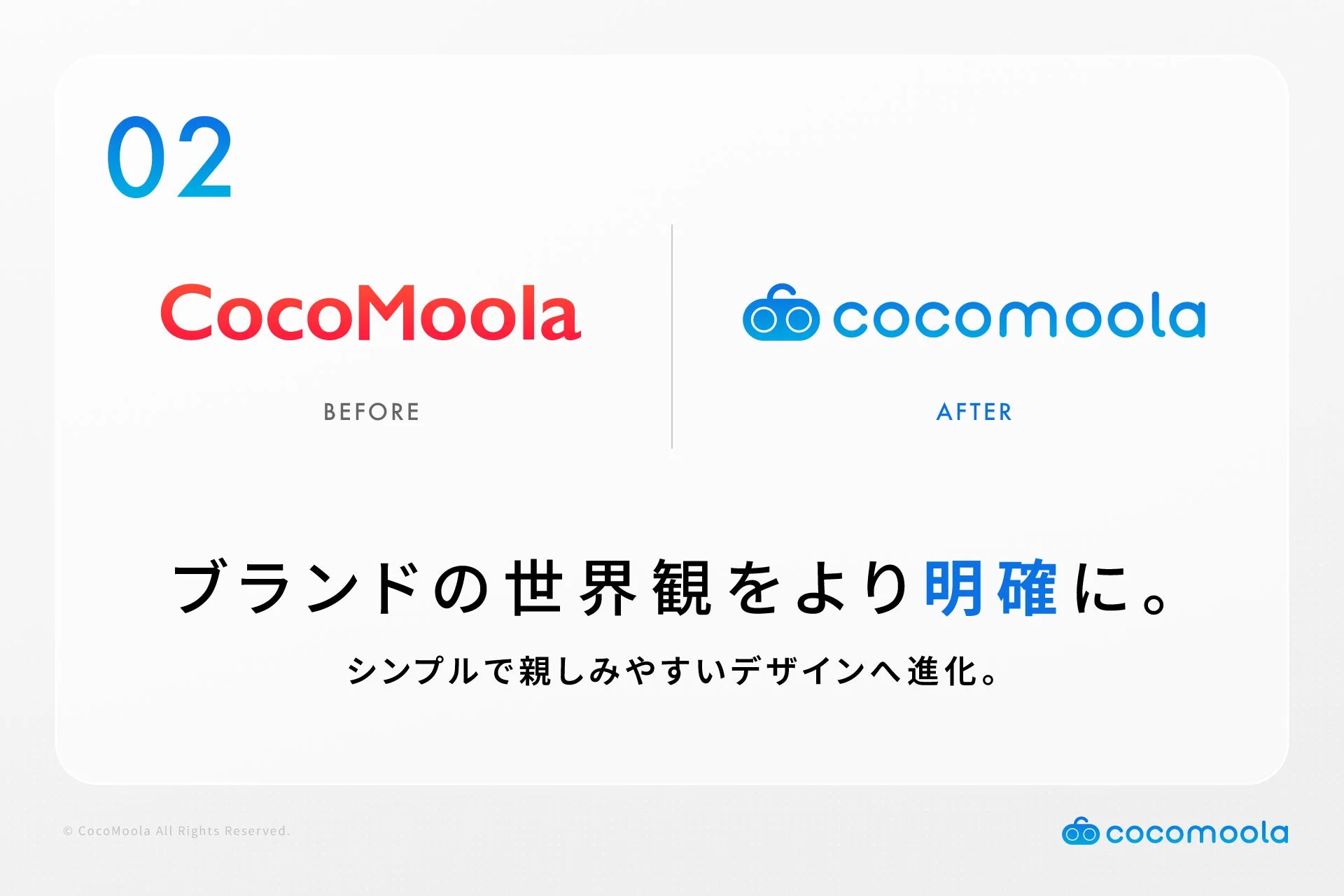 ロゴ変更でブランドの方向性を明確化