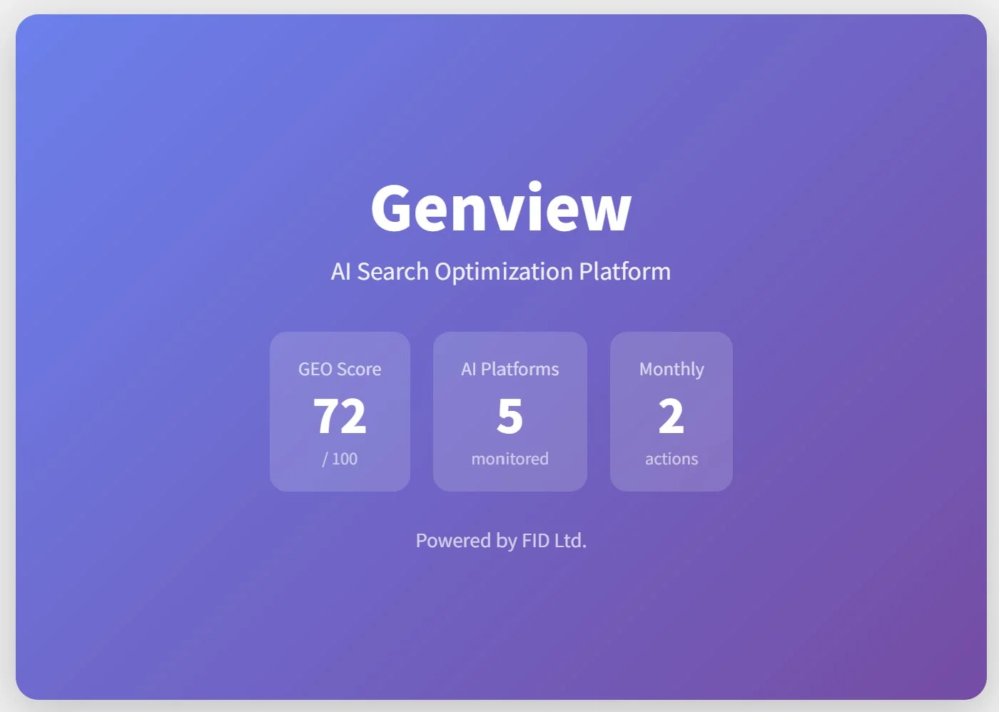 Genviewダッシュボード