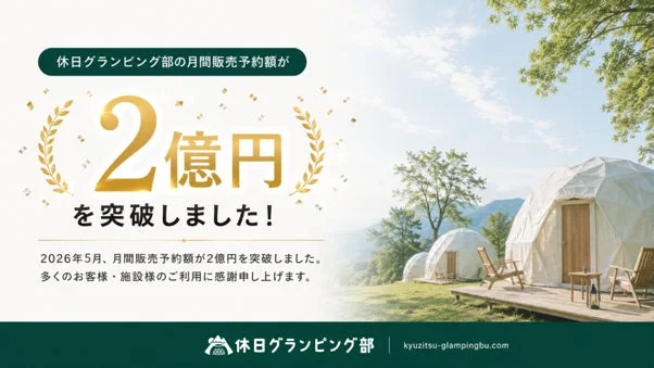 月間販売予約額2億円突破を伝える画像