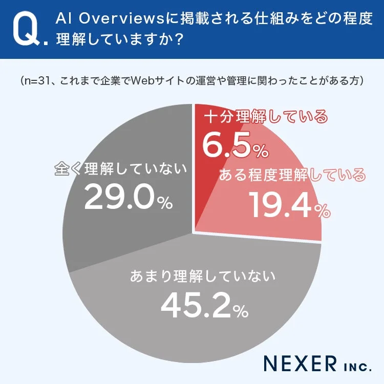 AI Overviews掲載仕組みの理解度