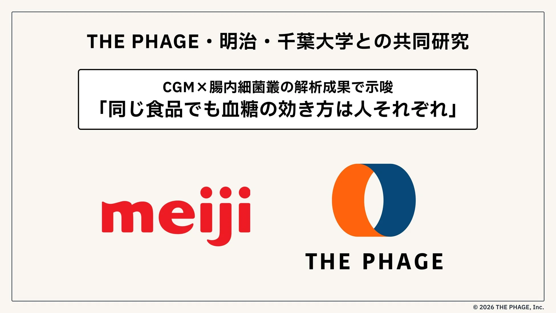 THE PHAGE、明治、千葉大学の共同研究
